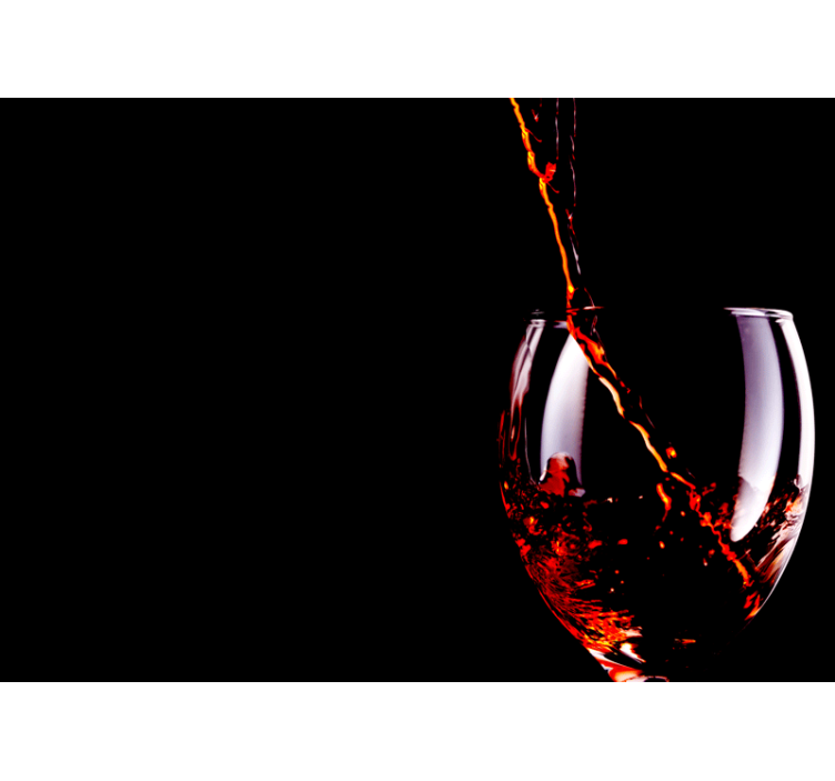 Rött vin fyllning glas 3d fototapeta - Tenstickers