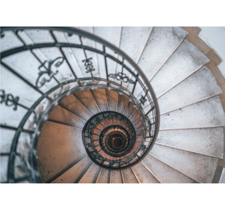 Fototapeter städer och länder spiraltrappdesign - Tenstickers