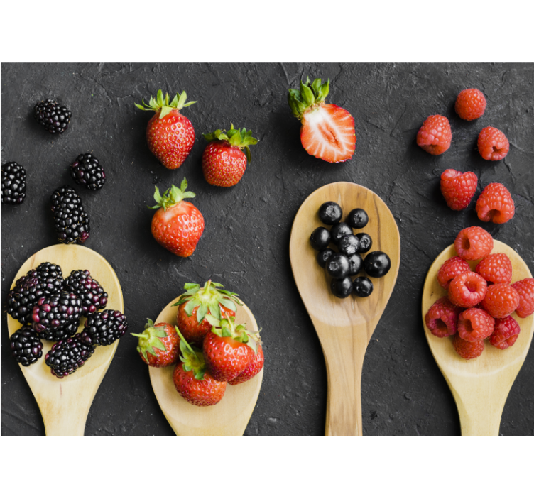 Fototapeter blommor bärkollektion utställning - Tenstickers