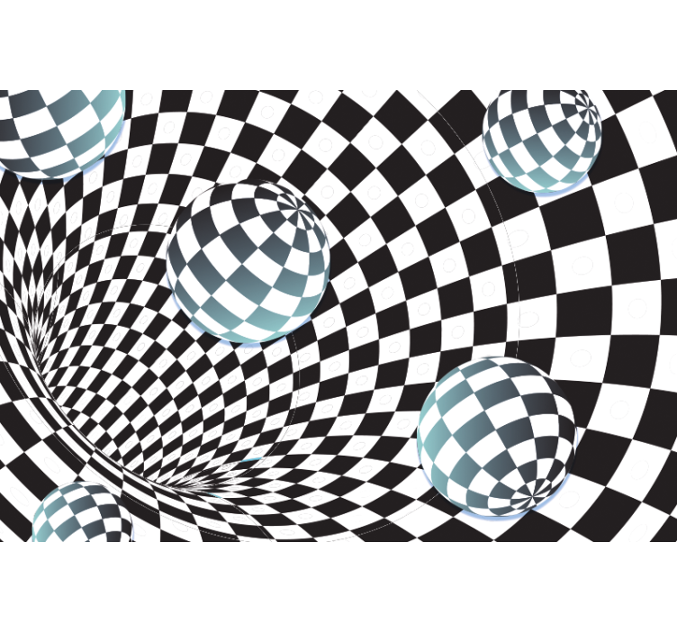 Fototapeter abstrakt illusorisk sfärmönster - Tenstickers