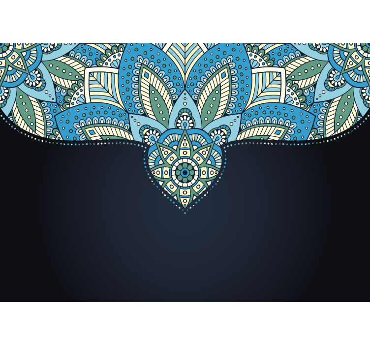 Intrikat bladmönster Fototapeter Mandala - Tenstickers