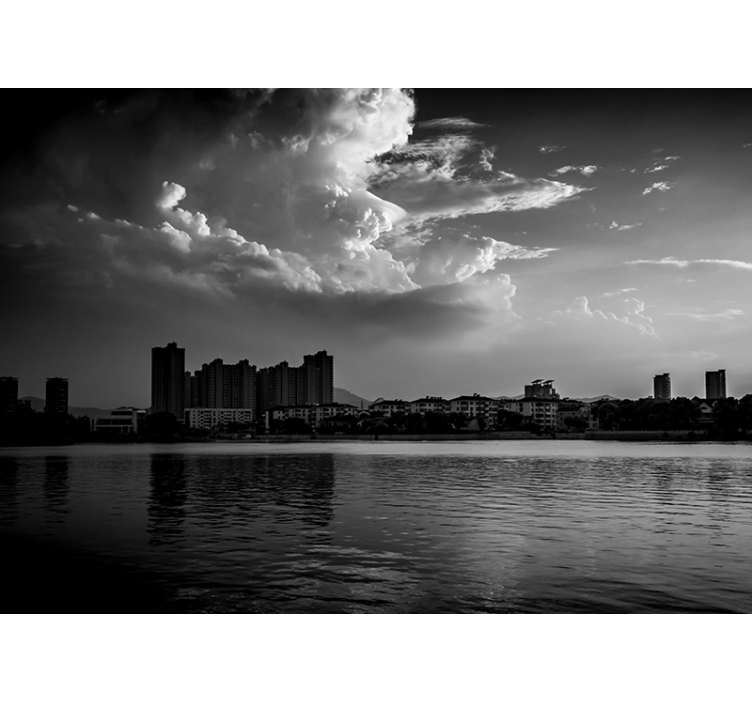 Urban reflektion skyline Fototapeter Städer och länder - Tenstickers