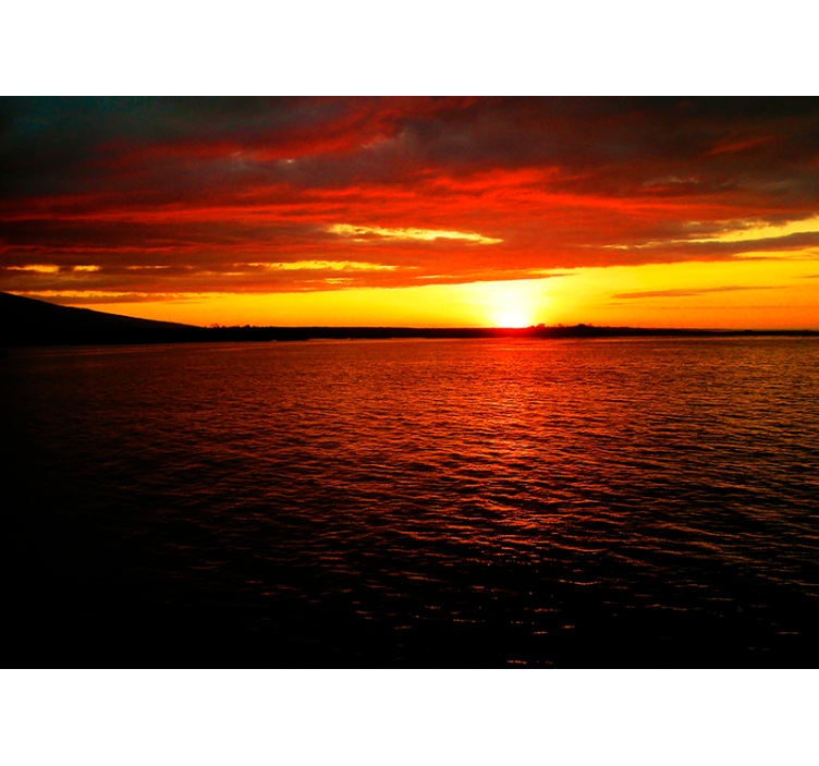 Fototapeter landskap skymning Över havet - Tenstickers