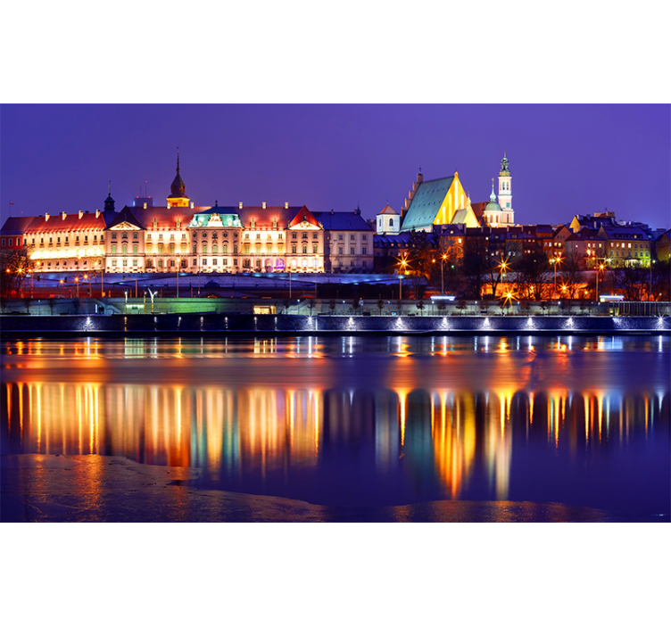 Historisk stadsbildsreflektion Fototapeter Städer och länder - Tenstickers