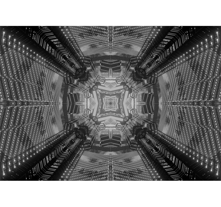 Svartvit visuell effekt 3d fototapeta - Tenstickers