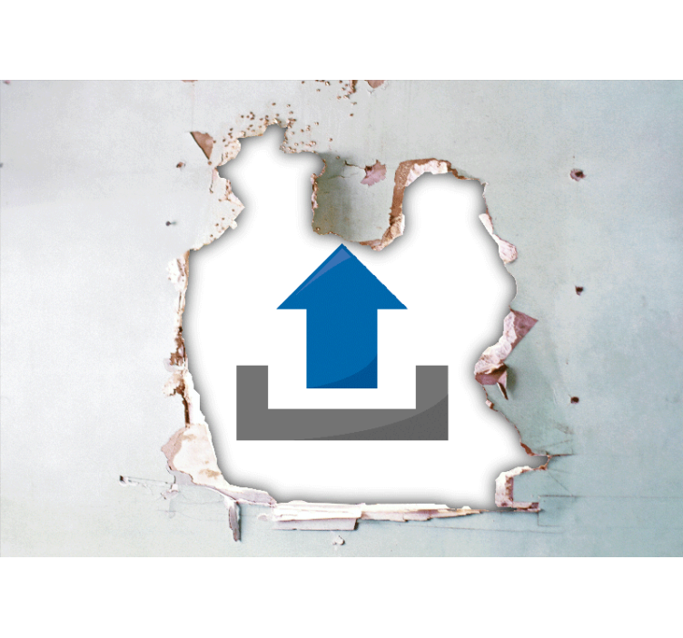 Trasig vägg trompe l'oeil effekt fototapeta - Tenstickers