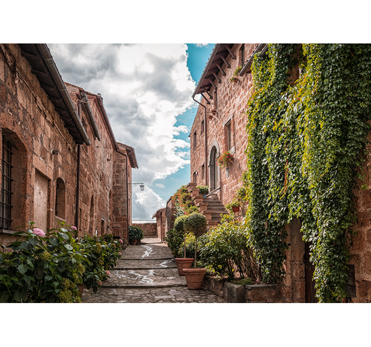 Charmig italiensk gata Fototapeter Städer och länder - Tenstickers