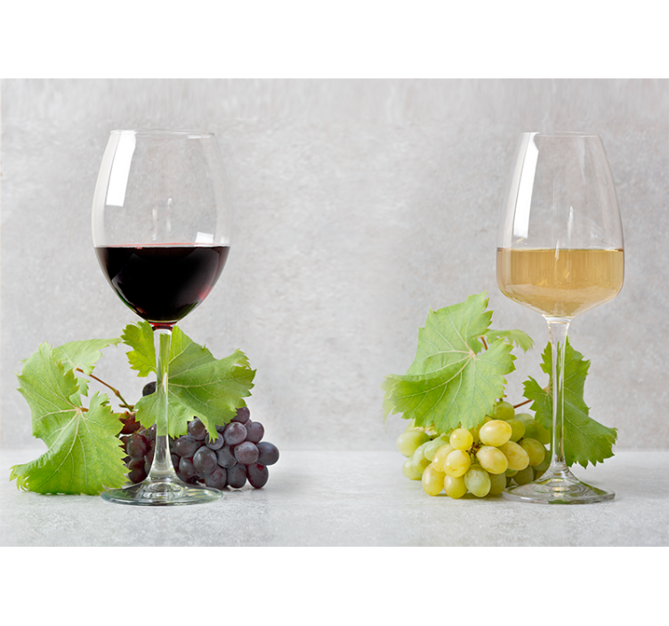 fototapeta i rött och vitt kök - Tenstickers