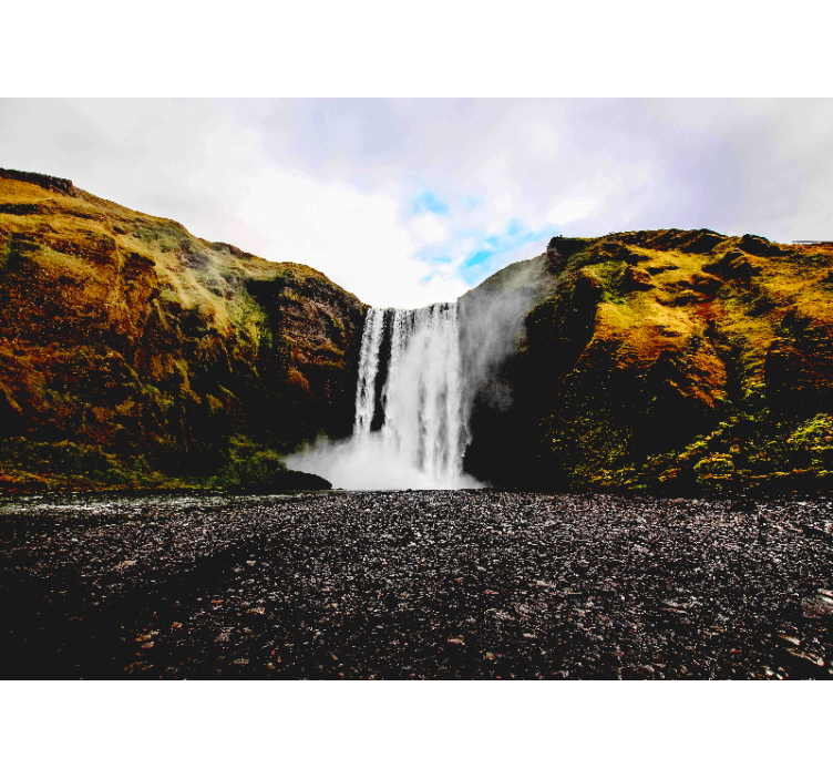 Vackra berg vattenfall fototapeta - Tenstickers