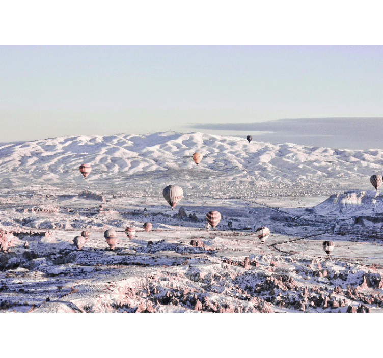 Varmluftsballonger miljö Fototapeter Landskap - Tenstickers
