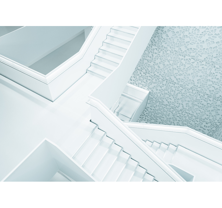 Fototapeter abstrakt modern arkitektoniska trappor - Tenstickers