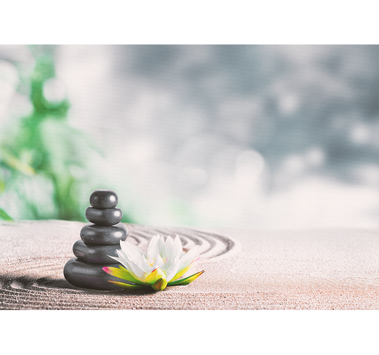 Fridfull stenstapling Fototapeter Zen - Tenstickers