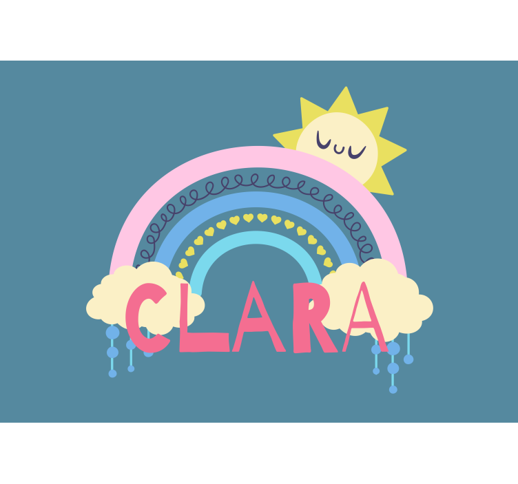 Fototapeter barnens glädjande regnbågstema - Tenstickers