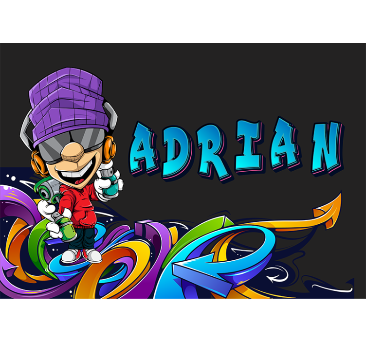 Fototapeter urban konst coola tecknade figurer - Tenstickers