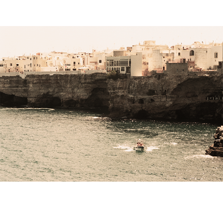 Kustby vid havet Fototapeter Städer och länder - Tenstickers