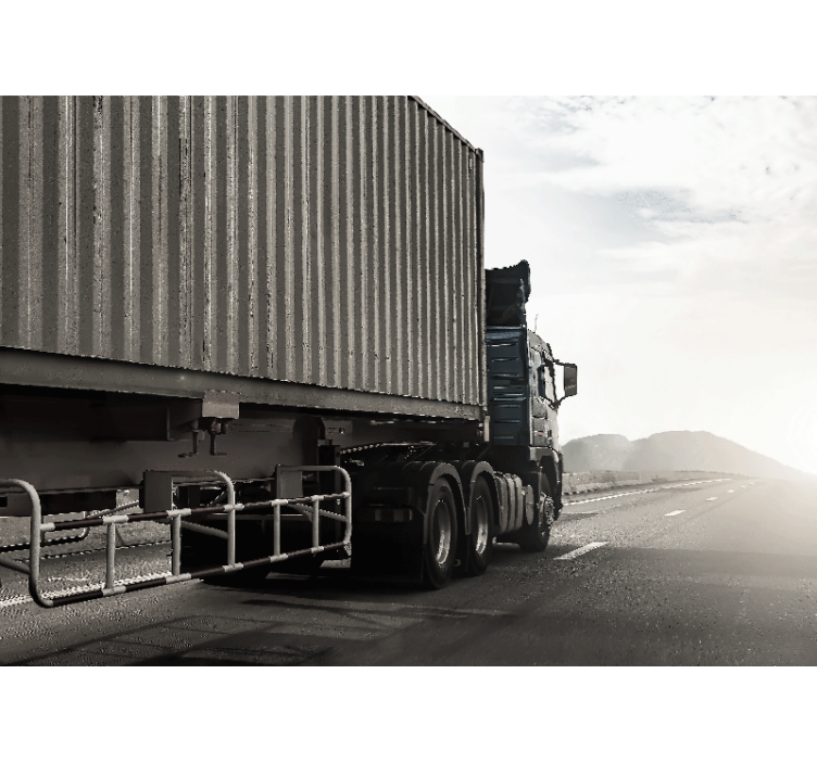 Lastbil på motorvägen Fototapeter Fordon - Tenstickers