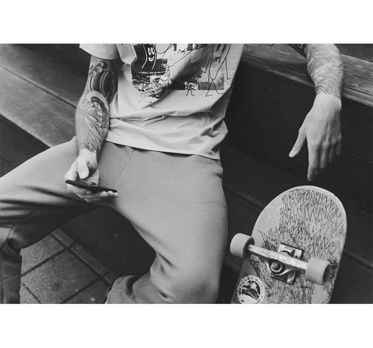 Fototapeter Övriga städer och länder skateboarder urban stil - Tenstickers