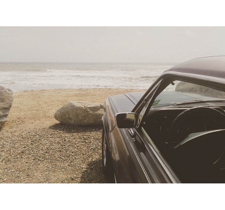 Klassisk bilvy Fototapeter Fordon - Tenstickers