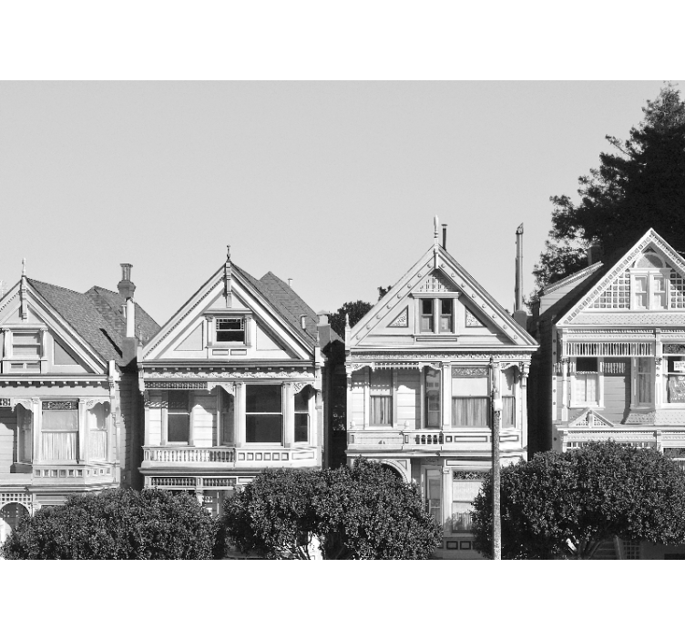 Viktoriansk hus rad Fototapeter Städer och länder - Tenstickers