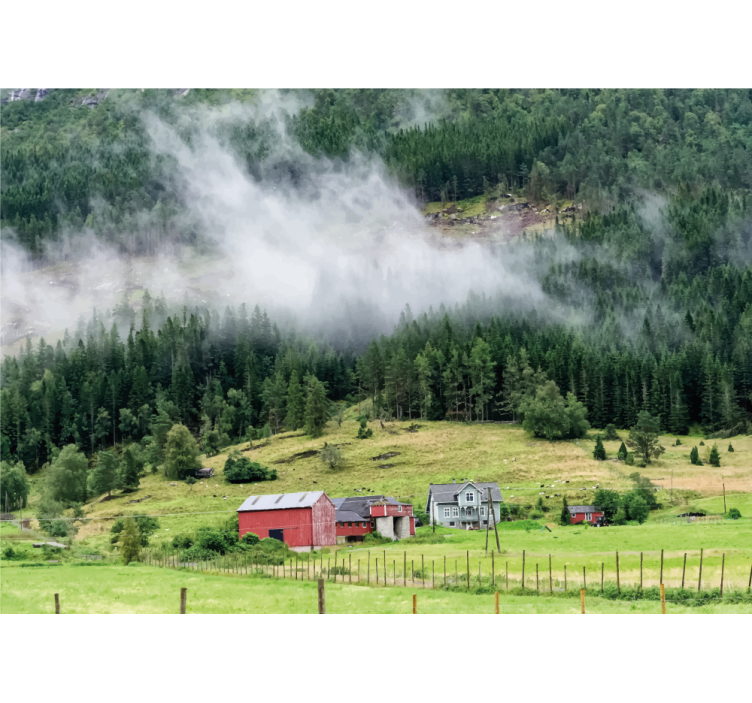 Norsk skog Fototapeter Natur - Tenstickers