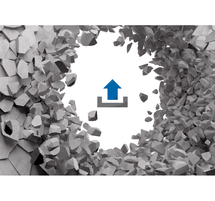 Fototapeter djur zebra som kommer fram ur klippor - Tenstickers