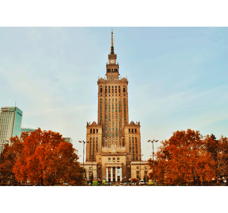 fototapeta i warszawas kulturpalats - Tenstickers