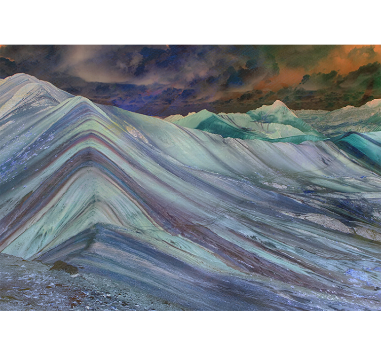 Färgglada sand vinicunca natur fototapeter - Tenstickers