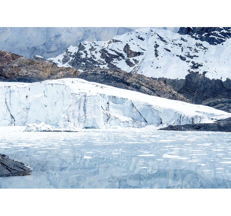 Fototapeter fjäll majestätiska glaciärkedjan - Tenstickers