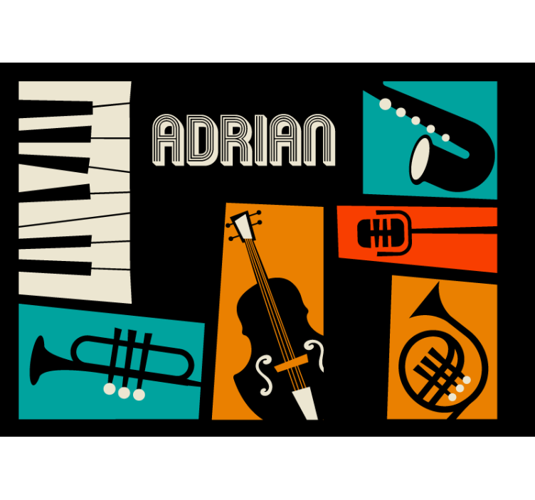 Musikinstrument musiknoter fototapeta - Tenstickers