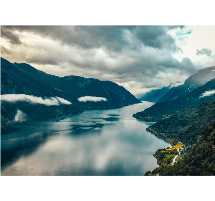 Norska landskapet vatten natur tapet - Tenstickers