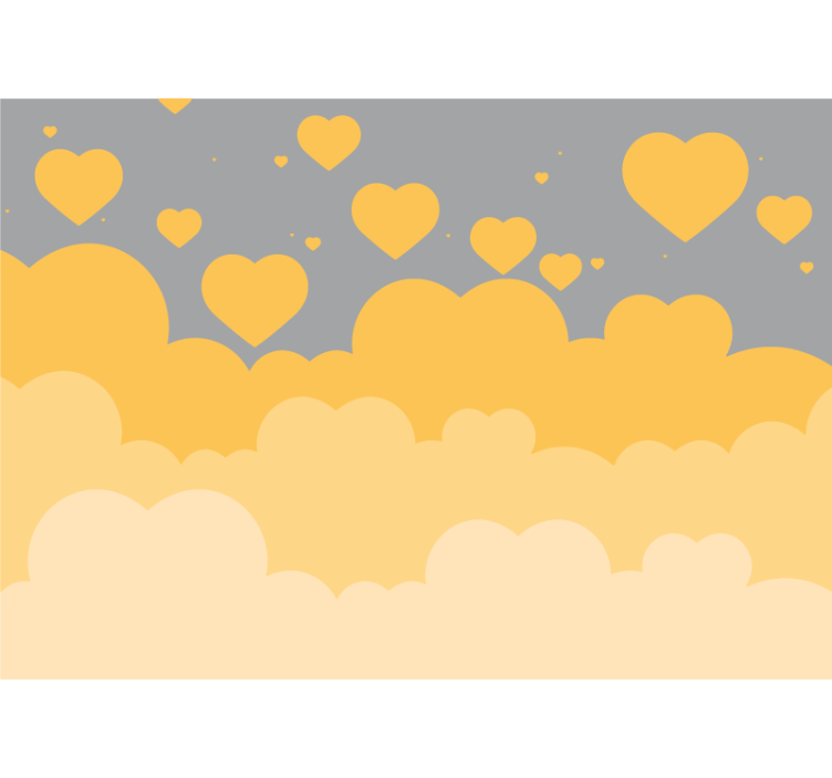 Flytande hjärtmönster Fototapeter Kärlek - Tenstickers