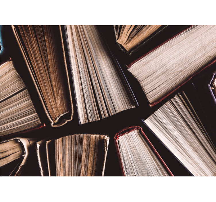 Fototapeter konst böcker staplade tillsammans - Tenstickers