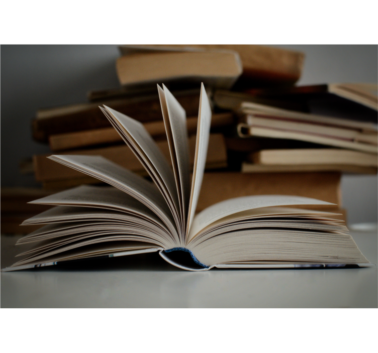 Fototapeter fraser Öppen bok scen - Tenstickers