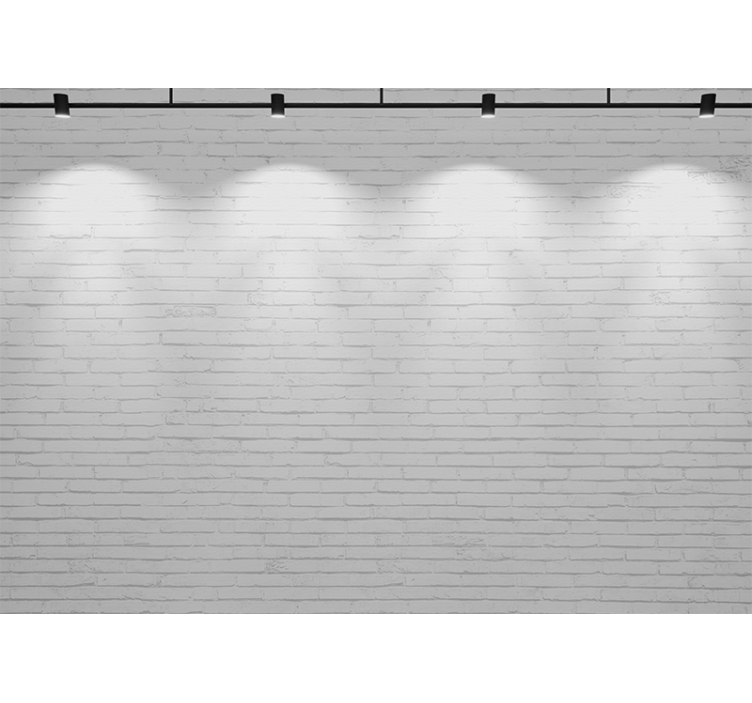 Slät grå tegelvägg fototapeta - Tenstickers