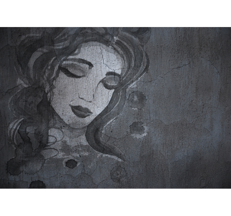 Fototapeter konst elegant kvinnoporträtt - Tenstickers