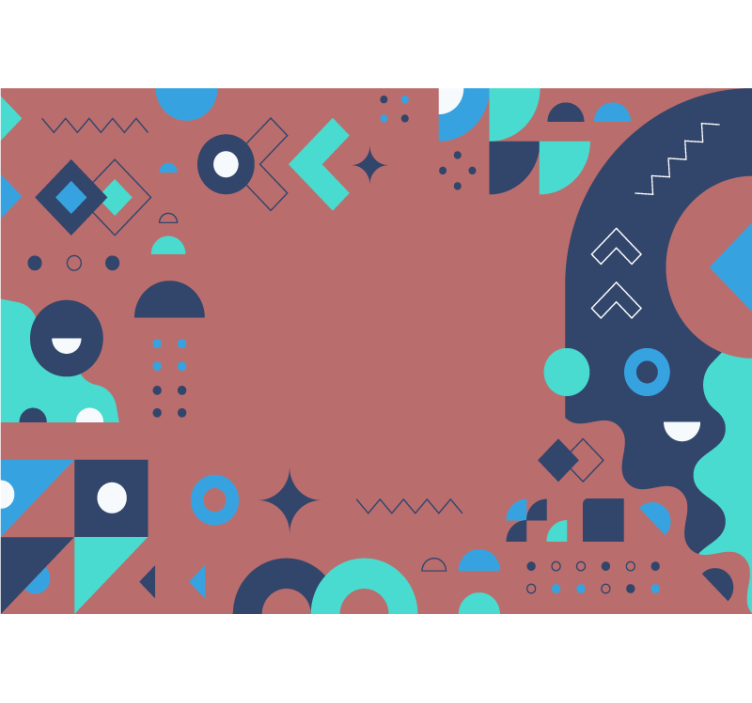 Fototapeter abstrakt geometrisk mönsterkomposition - Tenstickers