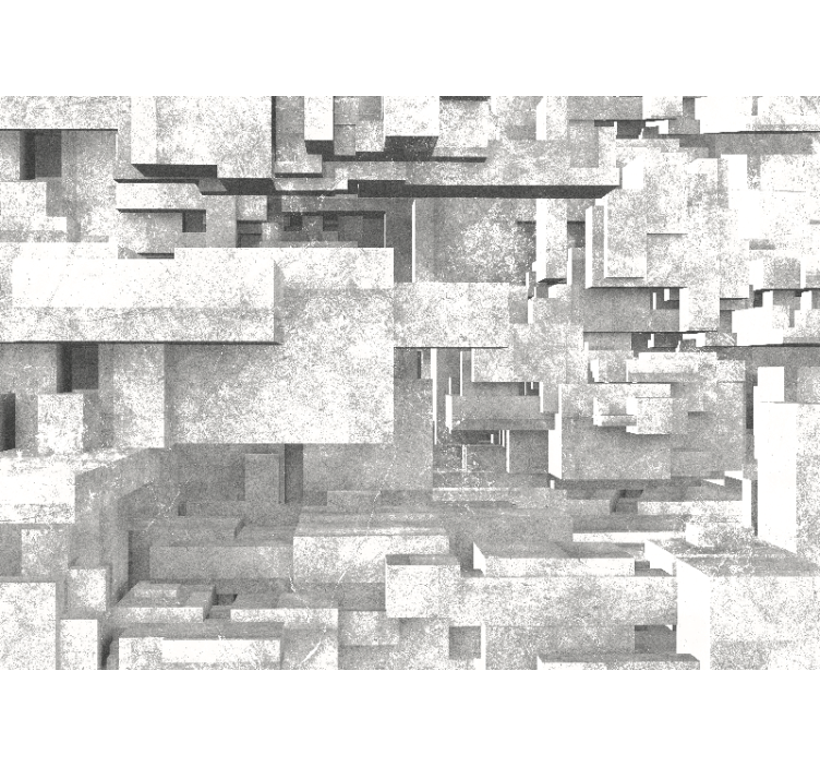 Vit marmor sten kuber 3d fototapeta - Tenstickers