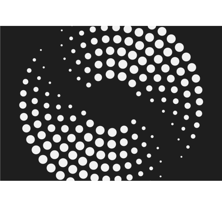 Vita prickar oändlighetstunnel 3d fototapeta - Tenstickers