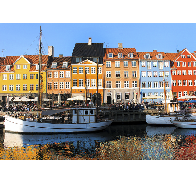 Fototapeter städer och länder livliga sjöhus - Tenstickers