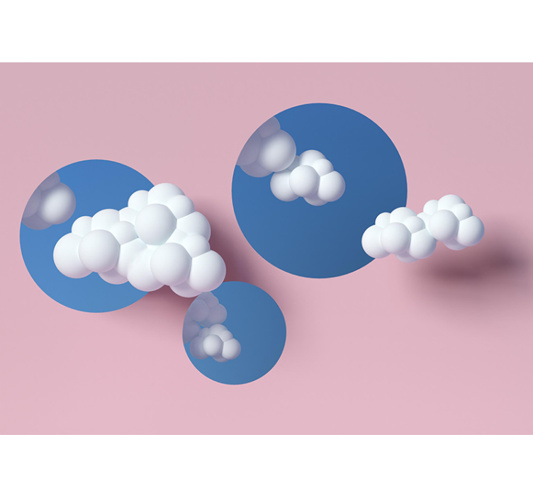 Fototapeter abstrakt puffy clouds lek - Tenstickers