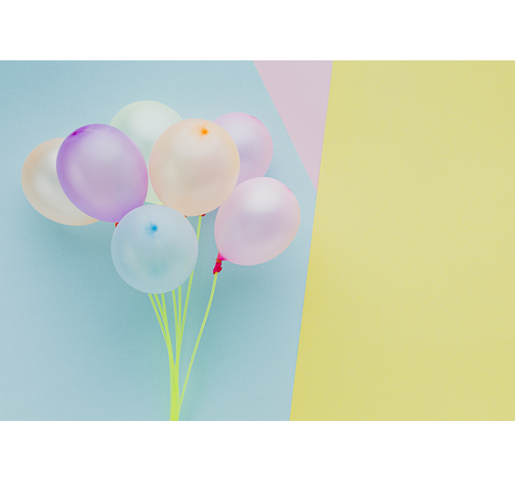 Fototapeter barnens färgglad ballonguppsättning - Tenstickers