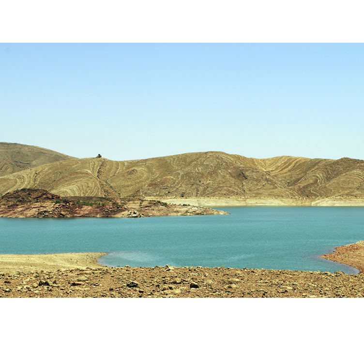 Fototapeter fjäll fridfull bergsjö - Tenstickers