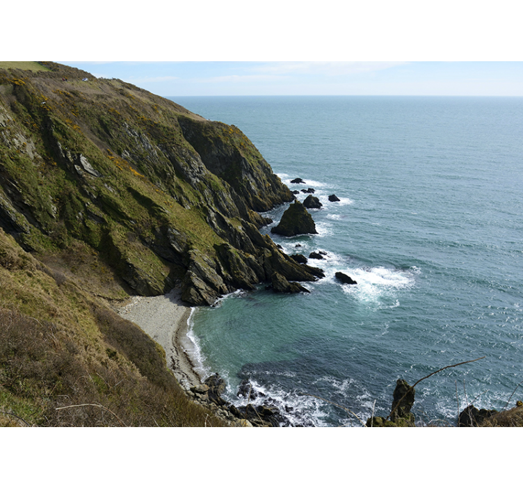 Fototapeter landskap havsstenstruktur - Tenstickers