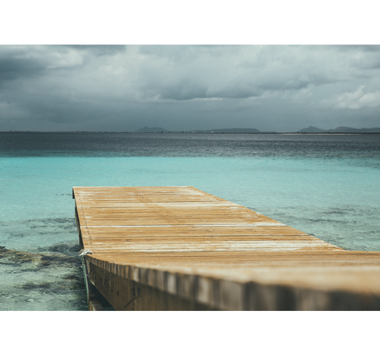 Fototapeter natur lugn sjöbrygga - Tenstickers