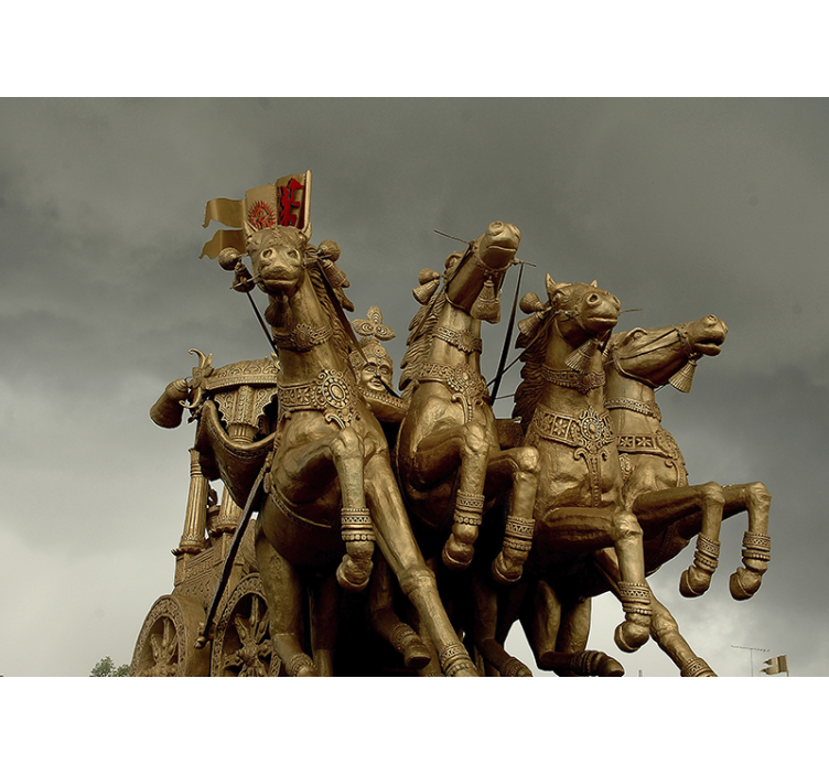 Fototapeter fordon historiska vagnshästar - Tenstickers