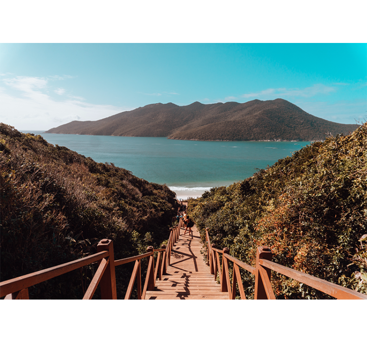 Fototapeter landskap stilla havsväg - Tenstickers