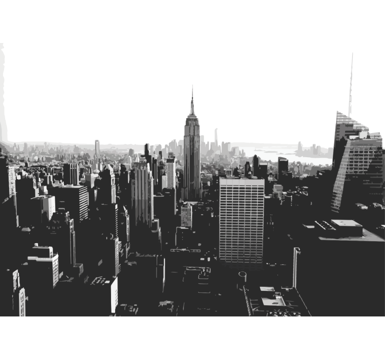 Fototapeter new york skyline med empire state - Tenstickers