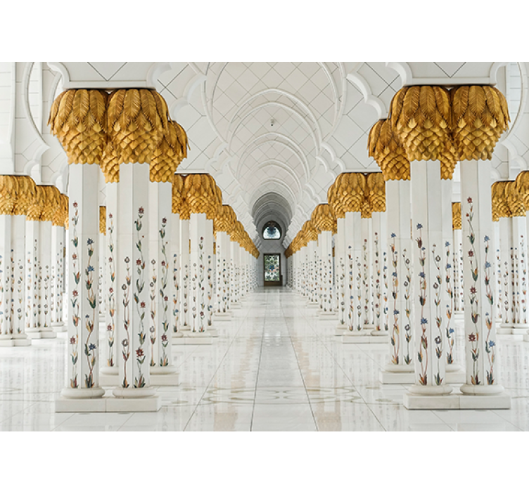 Fototapeter afrikansk majestätisk kolonn hall - Tenstickers