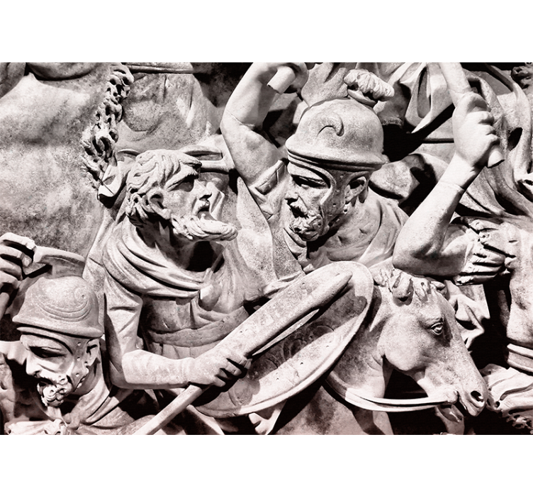 Fototapeter klassisk konst forhistorisk stridsscen - Tenstickers