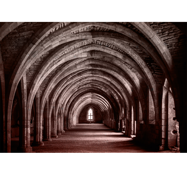 Arkitektoniskt foto av korridoren fototapeta - Tenstickers